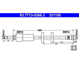 ATE Bremsschlauch 83.7713-0366.3