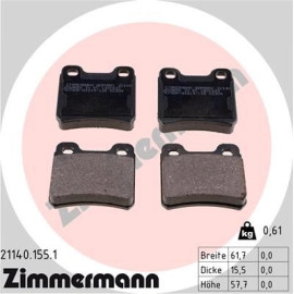 ZIMMERMANN Bremsbeläge 21140.155.1 ZIMMERMANN Bremsbeläge 21140.155.1