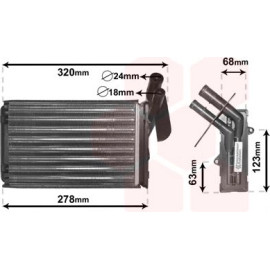VAN WEZEL Wärmetauscher, Innenraumheizung 43006048