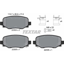 Bremsbelagsatz Fiat T. 500X 1.4-2.0 D 4X4 14 2230401