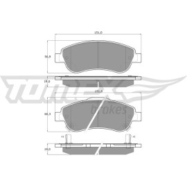 TOMEX brakes Bremsbelagsatz, Scheibenbremse TX 15-70