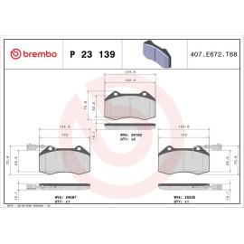 BREMBO Bremsklötze VA P 23 139