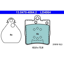 Bremsbelagsatz Db T. W202/W203/W210 95-11 Keramik 13.0470-4064.2