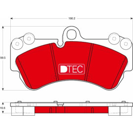 Bremsbelagsatz Vw P. Touareg 3.2-4.2 06-10 Dtec Cotec GDB1720DTE