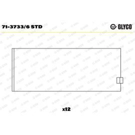 GLYCO Pleuellager 71-3733/6 STD
