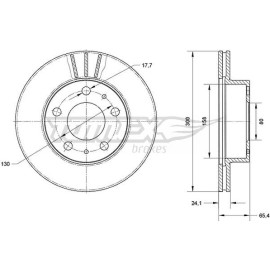 TOMEX brakes Bremsscheibe TX 70-60