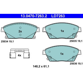 Bremsbelagsatz Opel P. Astra/Mokka/Zafira 1,6-2,0 Cdti 09- Keramik 13.0470-7263.2
