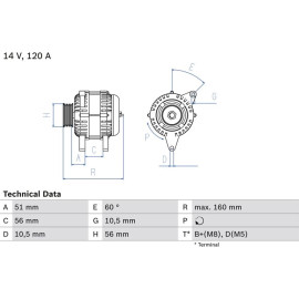 Lichtmaschine 0 986 039 250