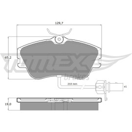 TOMEX brakes Bremsbelagsatz, Scheibenbremse TX 11-821