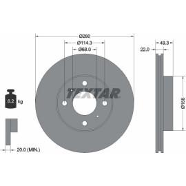 Bremsscheibe Nissan P. Primera 92109300