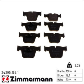ZIMMERMANN Bremsbeläge 24205.165.1