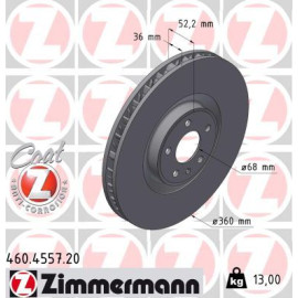 ZIMMERMANN Bremsscheibe 460.4557.20