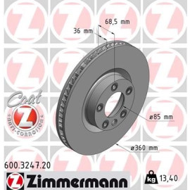 17 481 057 Bremsscheibe VA li 600.3247.20 17 481 057 Bremsscheibe VA li 600.3247.20