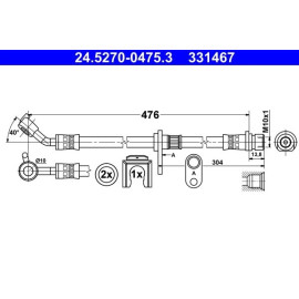 ATE Bremsschlauch 24.5270-0475.3 ATE Bremsschlauch 24.5270-0475.3