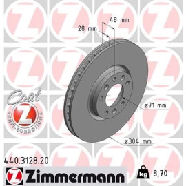 ZIMMERMANN Bremsscheibe 440.3128.20 ZIMMERMANN Bremsscheibe 440.3128.20