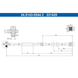 ATE Bremsschlauch 24.5143-0544.3 ATE Bremsschlauch 24.5143-0544.3