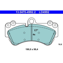 Bremsbelagsatz Vw P. Touareg 3.2-3.6/2.5-3.0 Tdi 02-10 Keramik 13.0470-4992.2