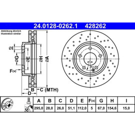 Bremsscheibe Db P. C117/W176/W246/X156 11 24.0128-0262.1 Bremsscheibe Db P. C117/W176/W246/X156 11 24.0128-0262.1