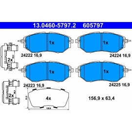 Bremsbelagsatz Subaru P. Legacy/Outback/Tribeca 2.0-3.6 03 13.0460-5797.2
