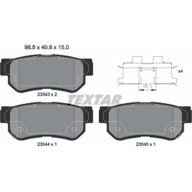 Bremsbelagsatz Hyundai T. Sonata 98-/Santa Fe 01-/Kia Opirus 2354301