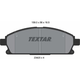 Textar Bremsbelagsatz 2342004 Textar Bremsbelagsatz 2342004