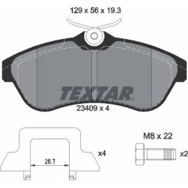Textar Bremsbelagsatz 2340902