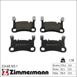 ZIMMERMANN Bremsbelagsatz, Scheibenbremse 22468.165.1