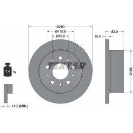 Bremsscheibe Fiat T.Ducato 06- 1100-1500-1700Kg 92157403 Bremsscheibe Fiat T.Ducato 06- 1100-1500-1700Kg 92157403