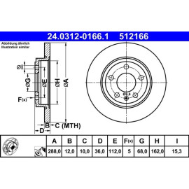 Bremsscheibe Audi T. A4 04-08 Power Disc 24.0312-0166.1