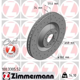 12 481 033 Sport Bremsscheibe VA Sport O 100.3305.52 12 481 033 Sport Bremsscheibe VA Sport O 100.3305.52