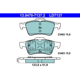 Bremsbelagsatz Nissan T. Primera 02-08 Keramik 13.0470-7137.2