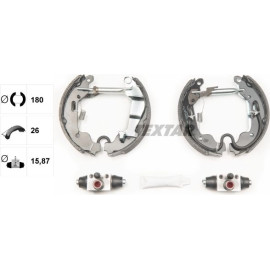 Satz Bremsbacken Opel Agila (H00) 1.0 12V, 1.2 16V 09.00-, 1.3 Cdti 08.03 84058000