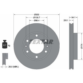 Textar Bremsscheibe 92164500 Textar Bremsscheibe 92164500