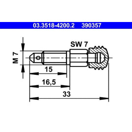 ATE Entlüftungsschraube / Entlüftungsventil 03.3518-4200.2 ATE Entlüftungsschraube / Entlüftungsventil 03.3518-4200.2