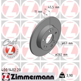 Zimmermann Bremsscheibe 400.1402.20 Zimmermann Bremsscheibe 400.1402.20