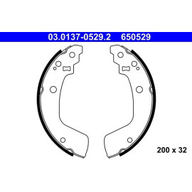 Bremsbackensatz 03.0137-0529.2