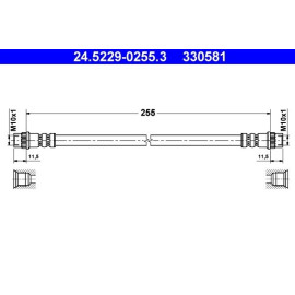 ATE Bremsschlauch 24.5229-0255.3 ATE Bremsschlauch 24.5229-0255.3