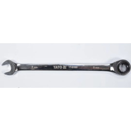 YATO YT-01908 Ratschen-Ringmaulschlüssel 8 mm, Länge 141 mm, 72 Zähne, 12-kant, CrV 6140, AS-DRIVE