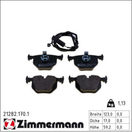 ZIMMERMANN Bremsbeläge 21282.170.1