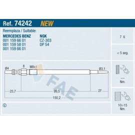 FAE Glühkerze 74242