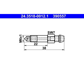 ATE Entlüftungsschraube 24.3518-0012.1 ATE Entlüftungsschraube 24.3518-0012.1