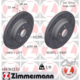 ZIMMERMANN Bremsscheibe 400.3622.53 ZIMMERMANN Bremsscheibe 400.3622.53