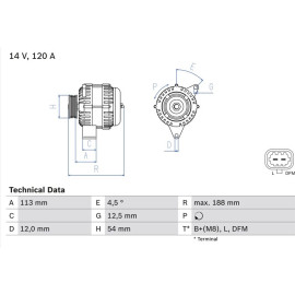 Lichtmaschine 0 986 080 370