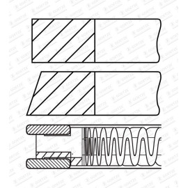 GOETZE ENGINE Kolbenring 08-102700-00
