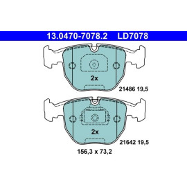 Bremsbelagsatz Bmw S. 5/7/X5 2.0-4.4 94-04 Keramik 13.0470-7078.2