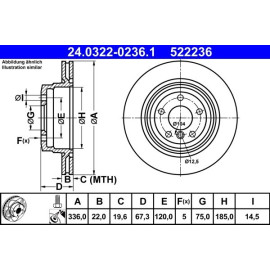 Bremsscheibe Bmw T. 3 2.0-3.0 05-13 Power Disc 24.0322-0236.1