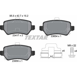 2341703 Textar Bremsbelagsatz 2341703 – mit Verschleißsensor 2341703 Textar Bremsbelagsatz 2341703 – mit Verschleißsensor