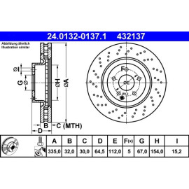 Bremsscheibe Db P. W221/C216 05-13 24.0132-0137.1 Bremsscheibe Db P. W221/C216 05-13 24.0132-0137.1