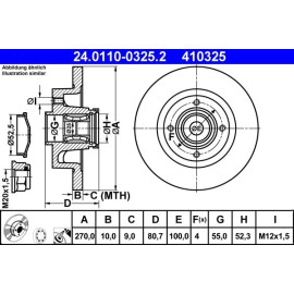 Bremsscheibe Renault T. Scenic 03- Mit Gewinn 24.0110-0325.2 Bremsscheibe Renault T. Scenic 03- Mit Gewinn 24.0110-0325.2