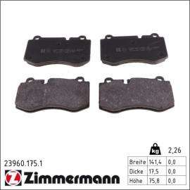 ZIMMERMANN Bremsbeläge 23960.175.1